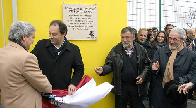 Complexo Desportivo de Porto Salvo é realidade Paulo Vistas e Isaltino Morais na inauguração(T)
